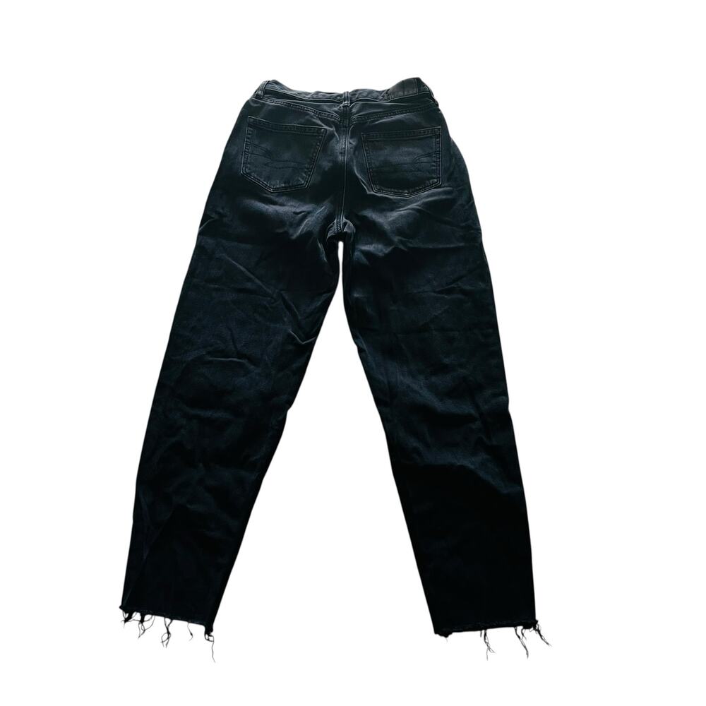 American Eagle Outfitters Relaxed Mom Distressed Jeans Size 0 Grayish Black - Picture 3 of 8
